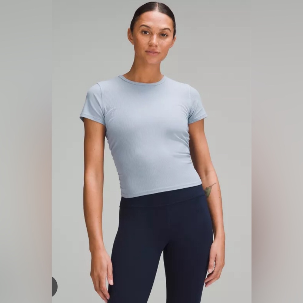 Lululemon baby blue Ribbed Nulu T-Shirt